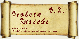 Violeta Kusicki vizit kartica